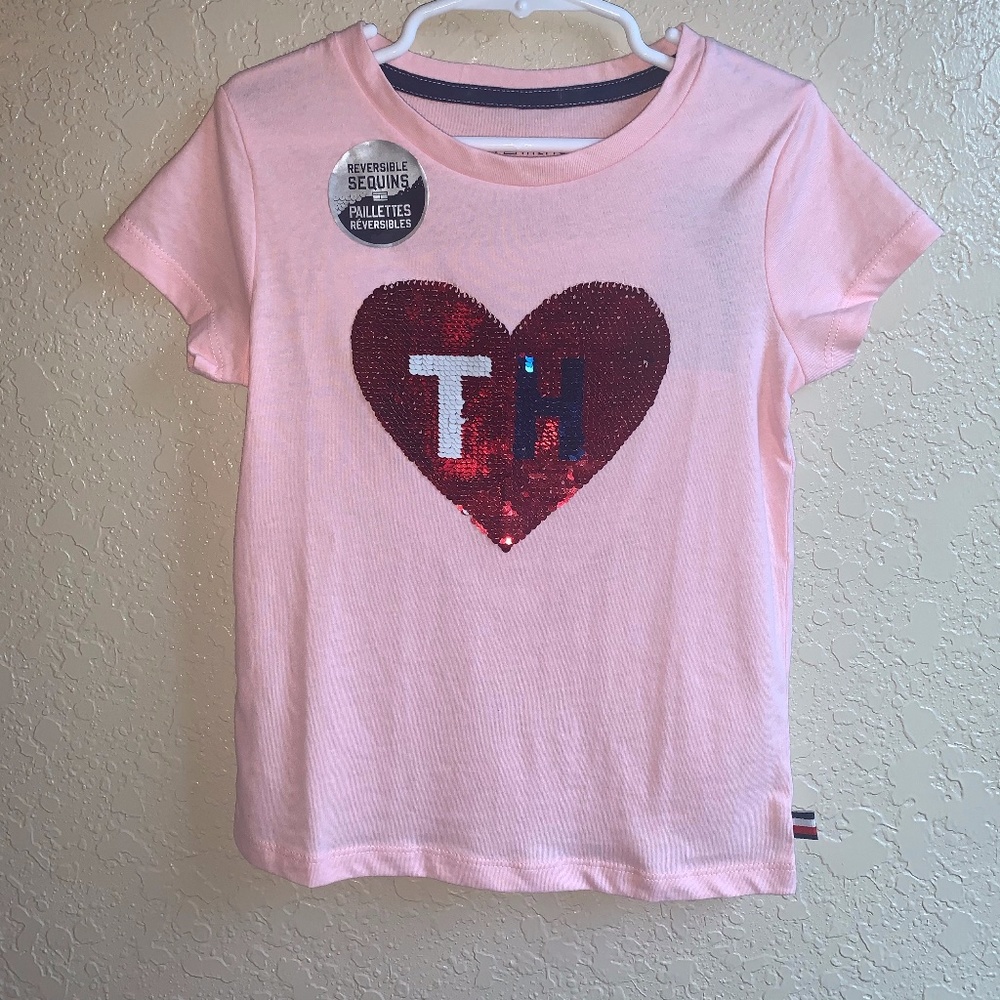 Girls Size 5 Tommy Hilfiger Pink T-Shirt